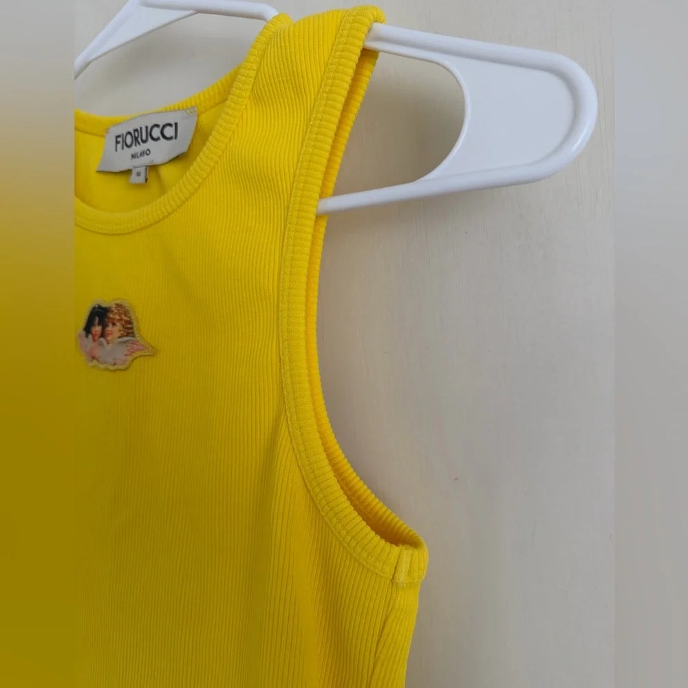 Fiorucci Yellow Ribbed Tank - Picture 5 of 7